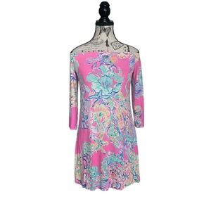 Lilly Pulitzer Laurana Off The Shoulder Dress Coral Reef Sz Small Resort